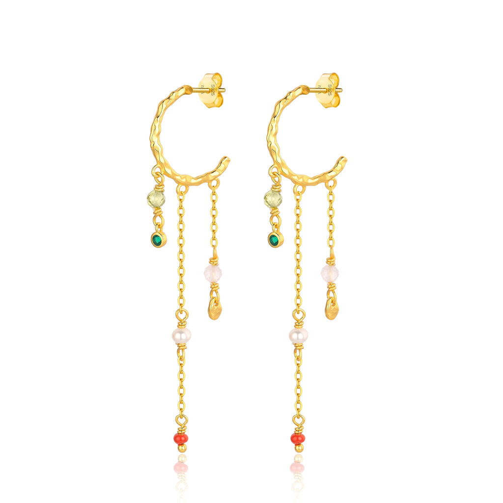 WIOGA - Elfrida Earrings - Guldbelagt sølv