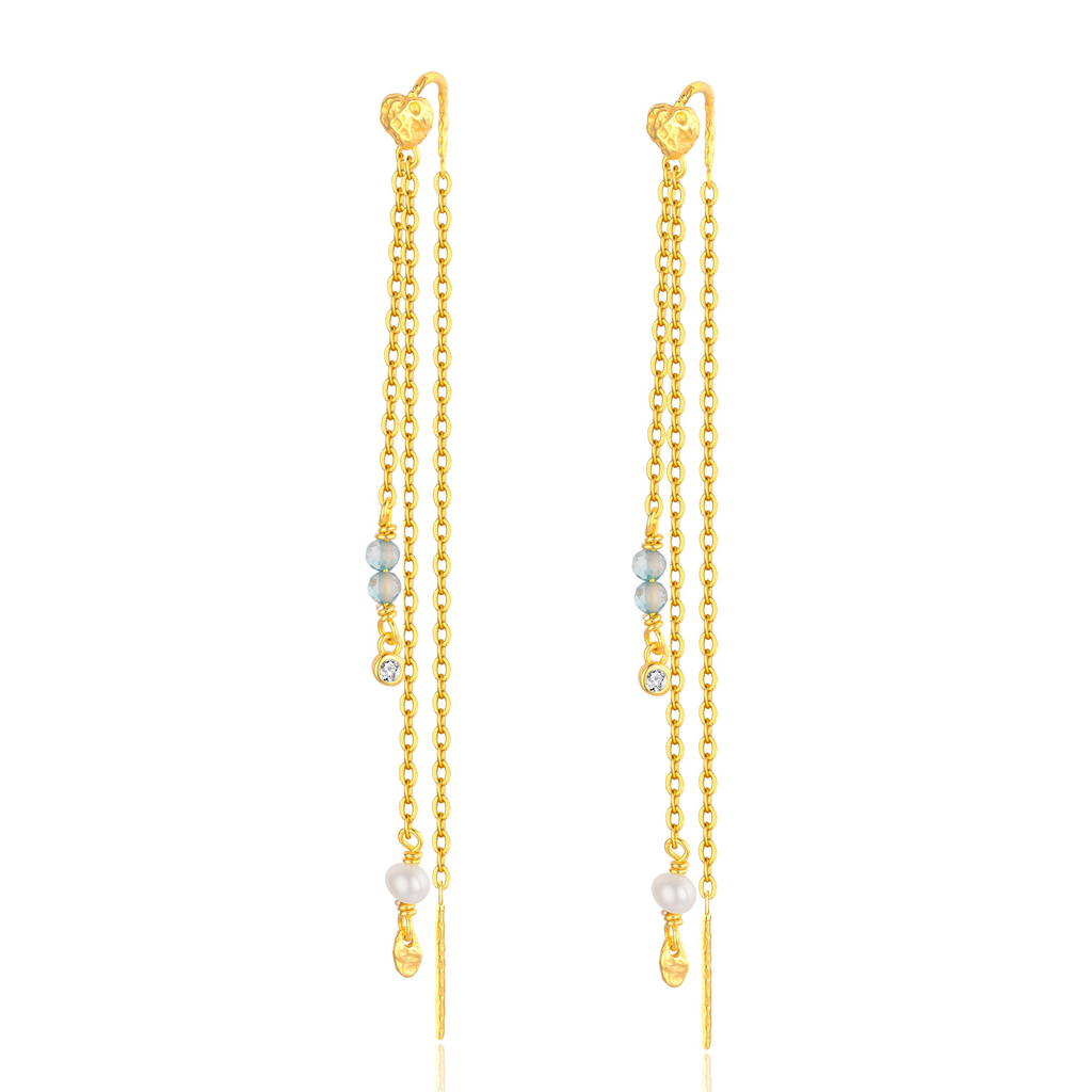 WIOGA - Isobel Earrings - Guldbelagt sølv