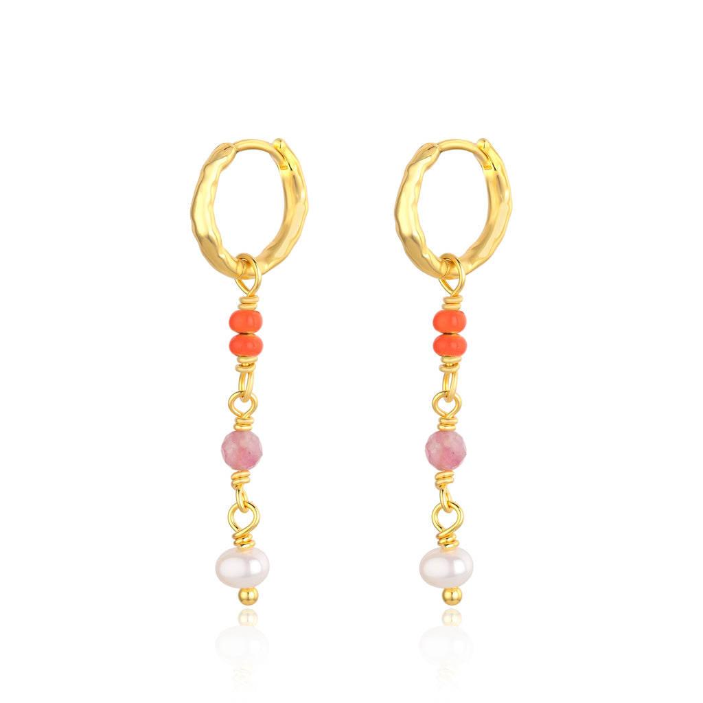 WIOGA - Leona Earrings - Guldbelagt sølv