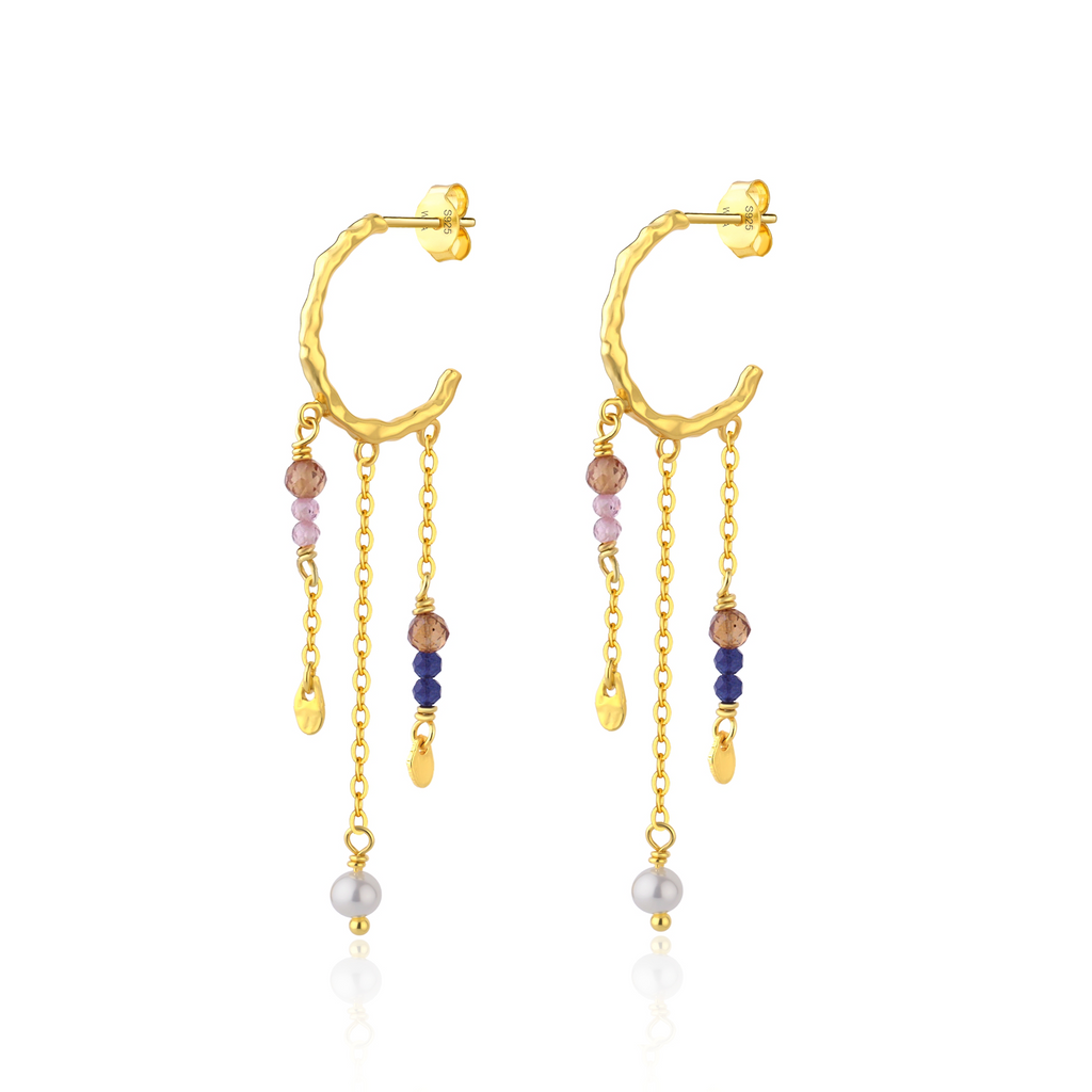 WIOGA - Selene Earrings - Guldbelagt sølv