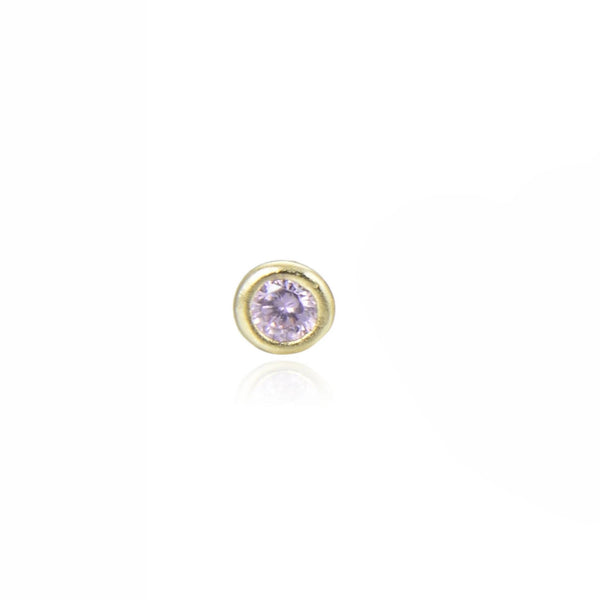 Light pink stud guldbelagt