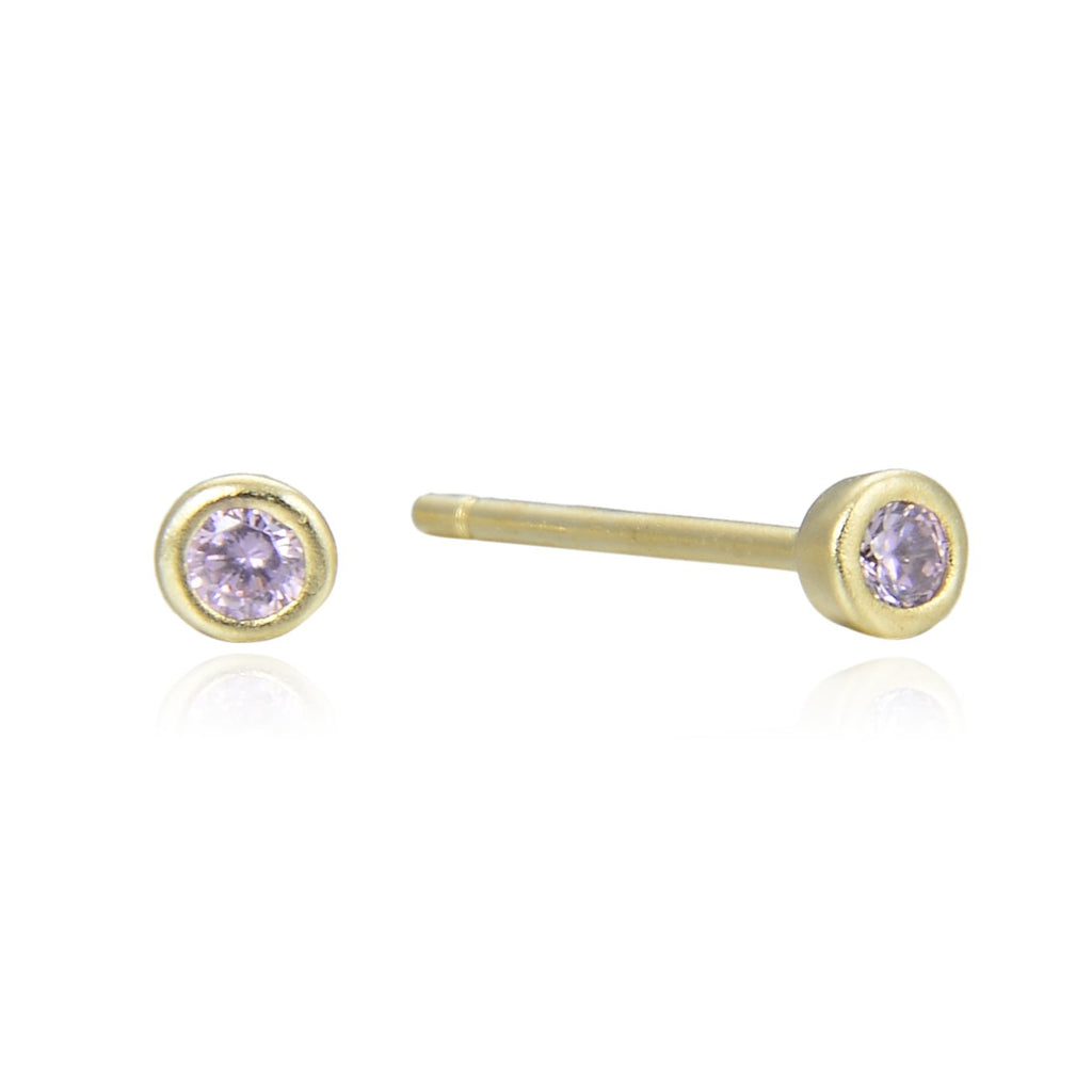 Light pink stud guldbelagt