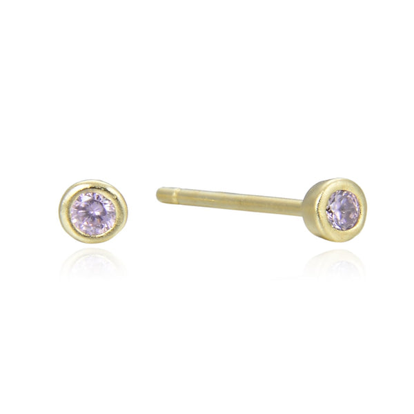 Light pink stud guldbelagt