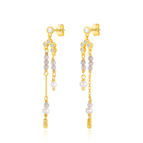 WIOGA - Dagny Earrings - Guldbelagt sølv