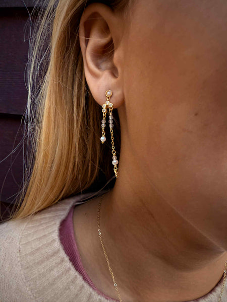 WIOGA - Dagny Earrings - Guldbelagt sølv