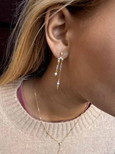 WIOGA - Dagny Earrings - Guldbelagt sølv
