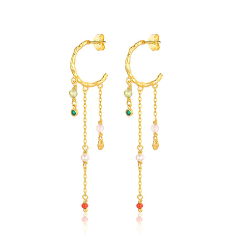 WIOGA - Elfrida Earrings - Guldbelagt sølv