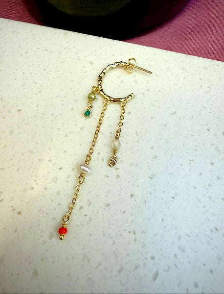 WIOGA - Elfrida Earrings - Guldbelagt sølv