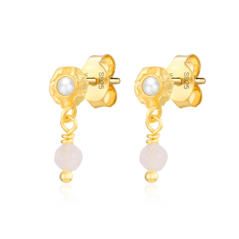WIOGA - Fleur Earrings - Guldbelagt sølv