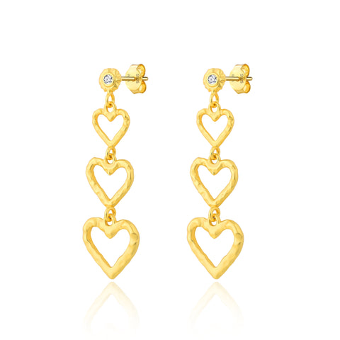 WIOGA - Frida Earrings - Guldbelagt sølv