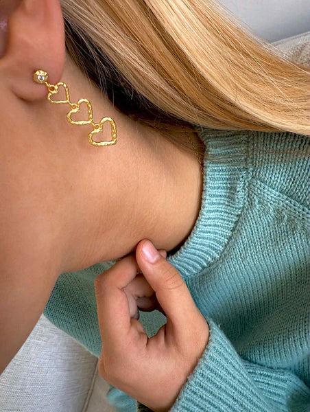 WIOGA - Frida Earrings - Guldbelagt sølv