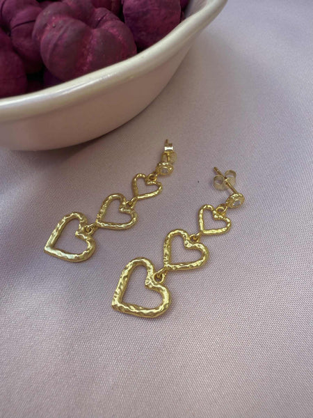 WIOGA - Frida Earrings - Guldbelagt sølv