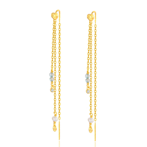 WIOGA - Isobel Earrings - Guldbelagt sølv
