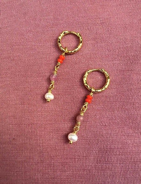 WIOGA - Leona Earrings - Guldbelagt sølv