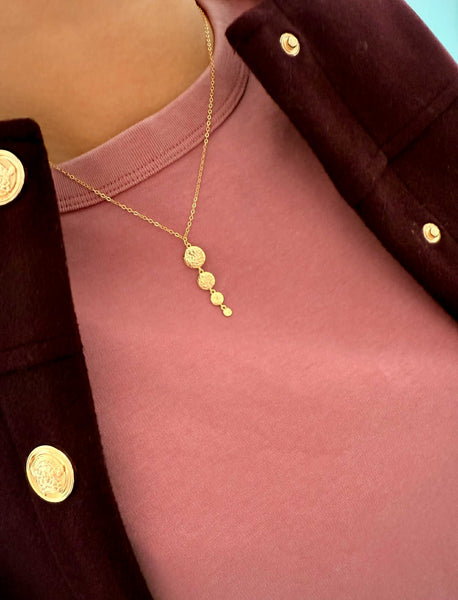 WIOGA - Milena Necklace - Guldbelagt sølv