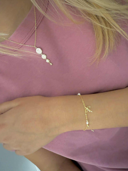 WIOGA - Milena Necklace - Guldbelagt sølv