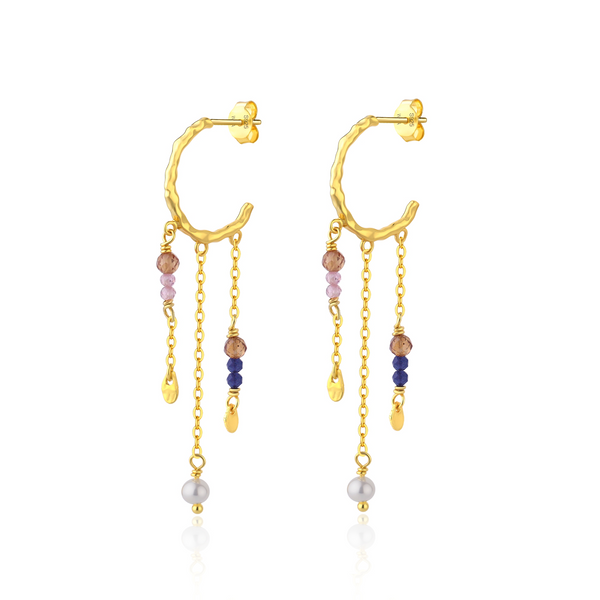 WIOGA - Selene Earrings - Guldbelagt sølv