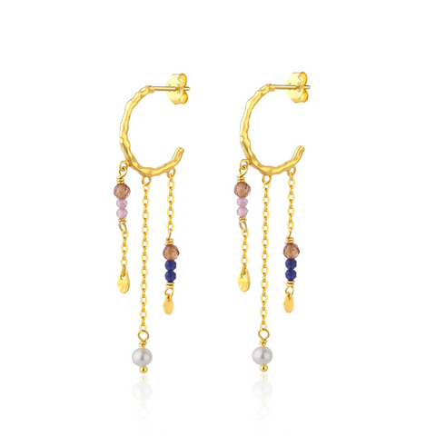 WIOGA - Selene Earrings - Guldbelagt sølv
