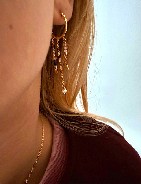 WIOGA - Selene Earrings - Guldbelagt sølv