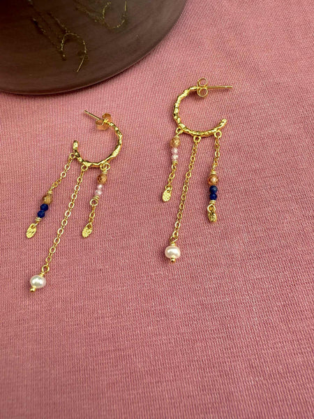 WIOGA - Selene Earrings - Guldbelagt sølv