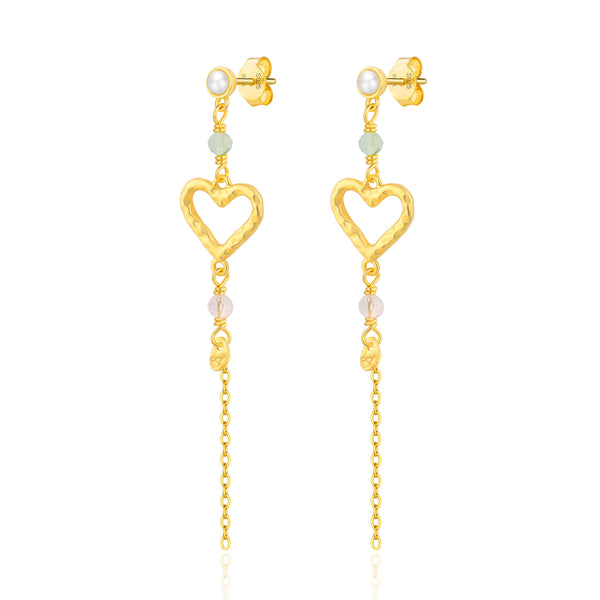 WIOGA - Thilde Earrings - Guldbelagt sølv