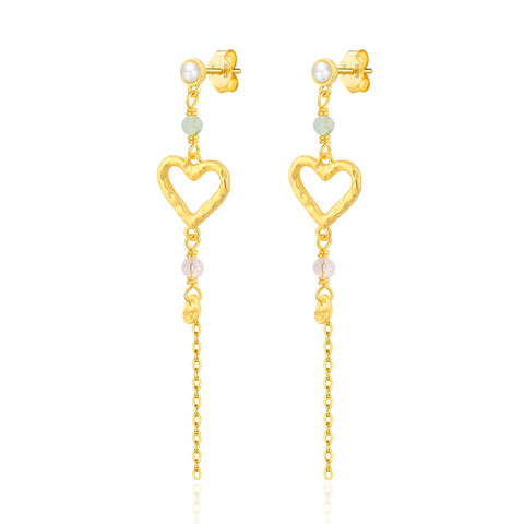 WIOGA - Thilde Earrings - Guldbelagt sølv
