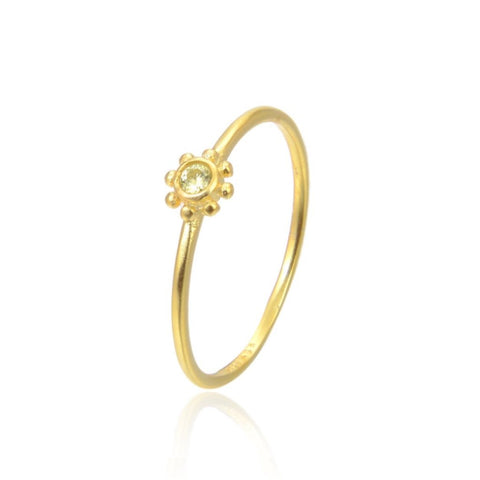 Yellow small sun ring