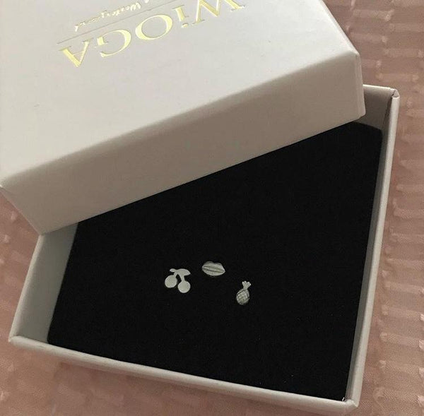 Pineapple stud øreringe sølv