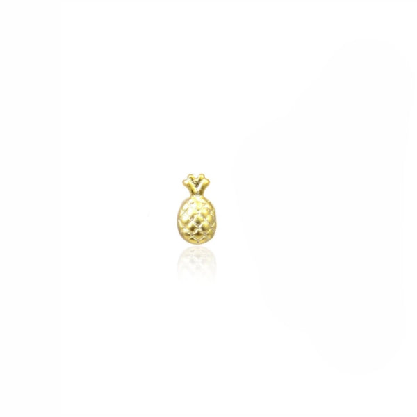 Pineapple stud øreringe guldbelagt