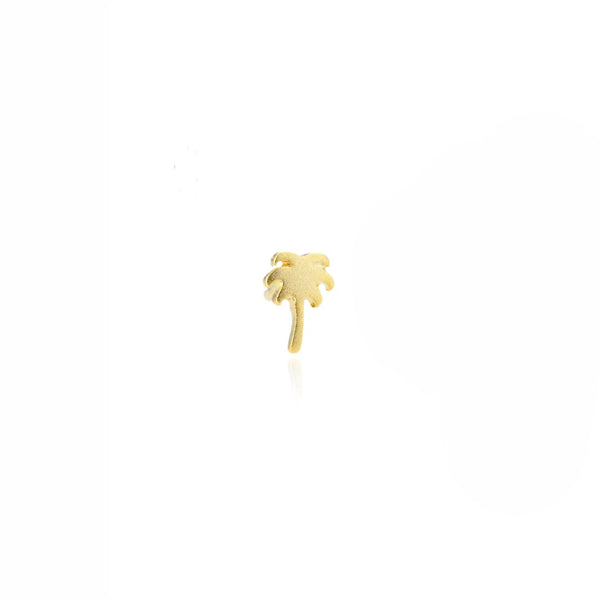 Palm stud øreringe guldbelagt