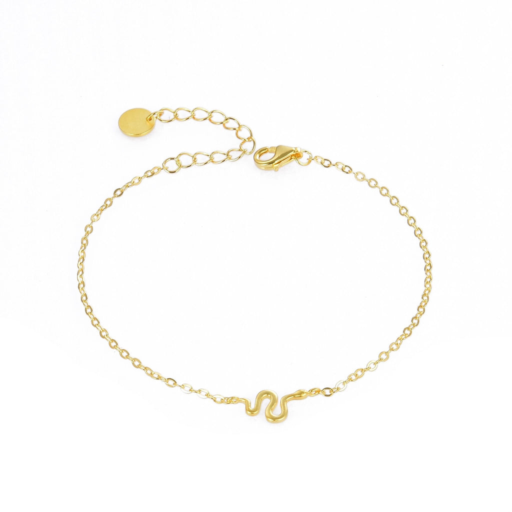 Snake armbånd guldbelagt