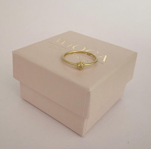 Yellow small sun ring