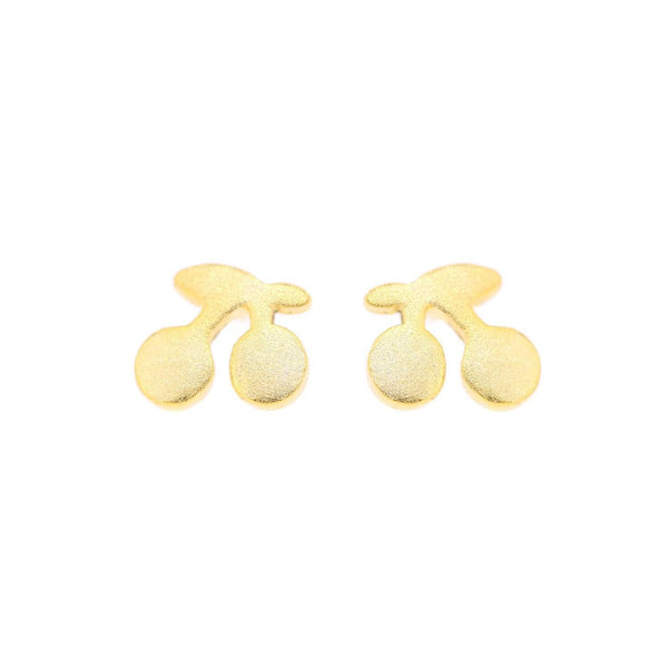 Cherry stud øreringe guldbelagt