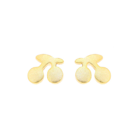 Cherry stud øreringe guldbelagt