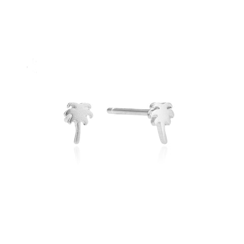 Palm stud øreringe sølv